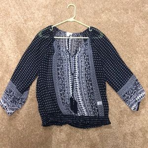 Charming Charlie navy blouse